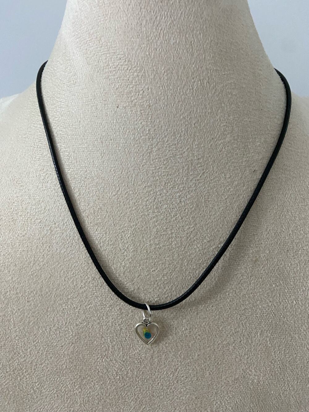 clear heart pendant necklace